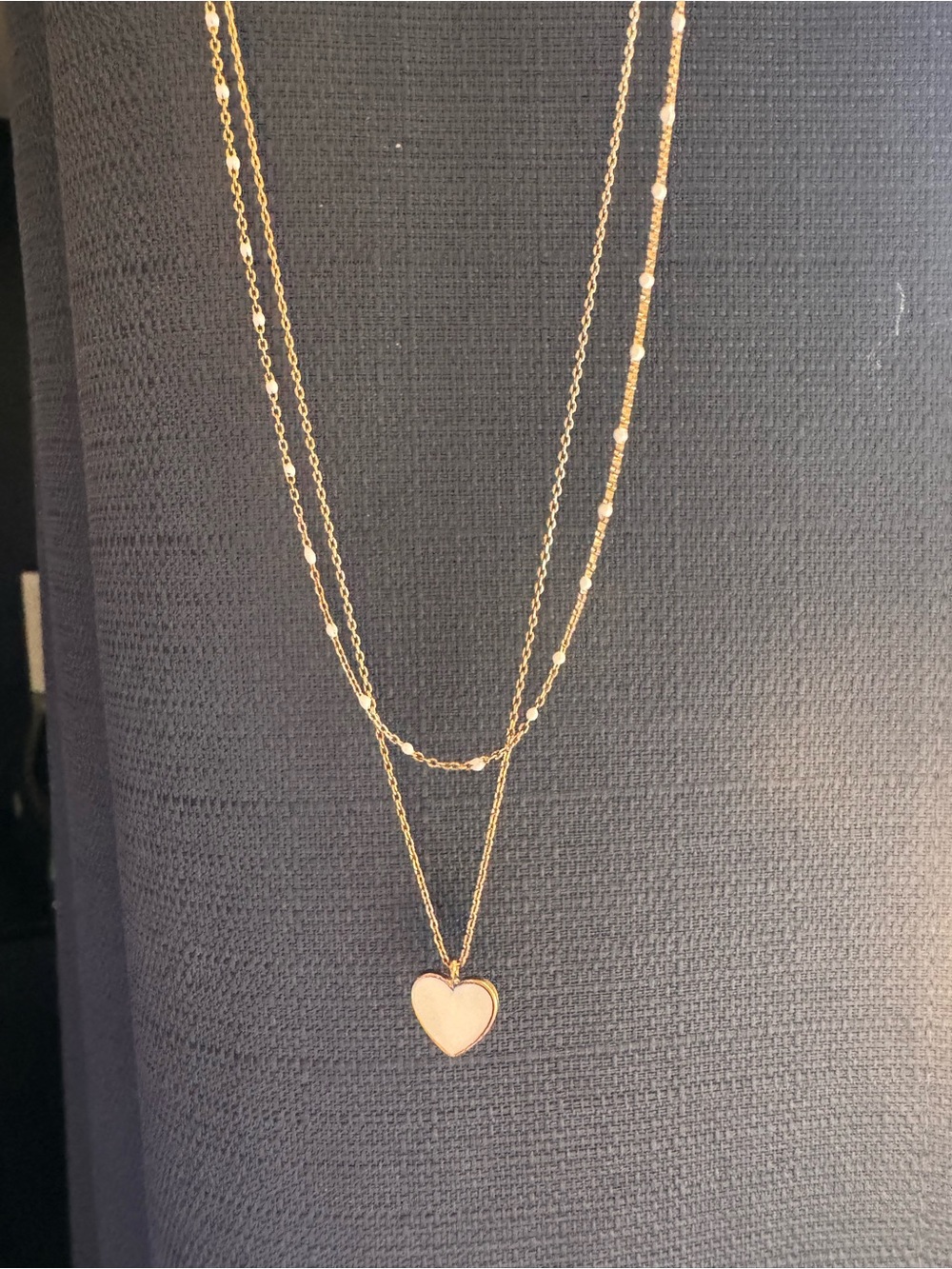 Gold Layered Heart Pendant Necklace - Women Jewelry